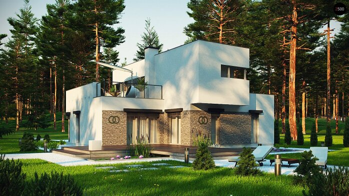 Проект дома Ux46 minus - 2 Двухэтажные дома в Украине