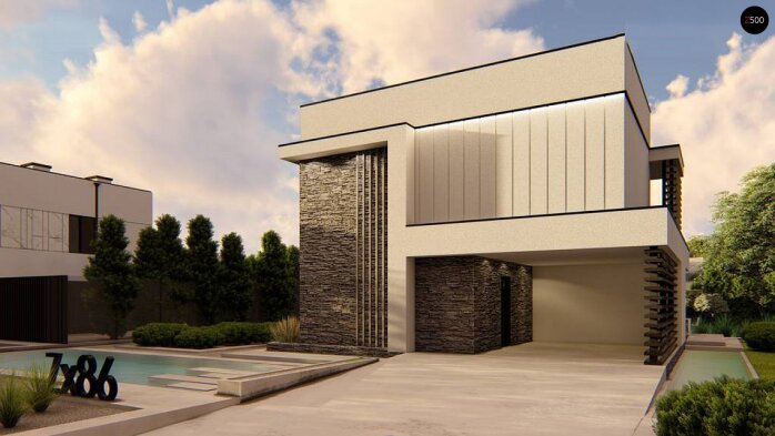 Проект дома Ux86 - 6 Двухэтажные дома в Украине