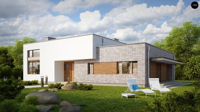 Проект дома Ux34 - 1 Одноэтажные дома в Украине