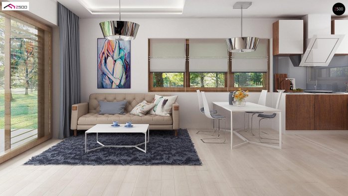 Проєкт будинку U217 - З мансардним поверхом дома в Україні