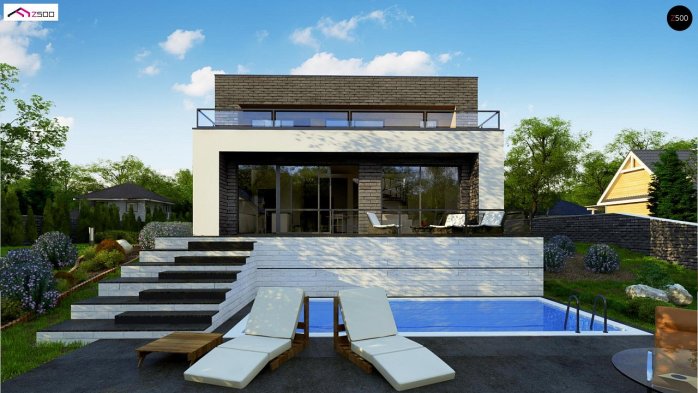 Проєкт будинку Ux155 - Двоповерхові дома в Україні