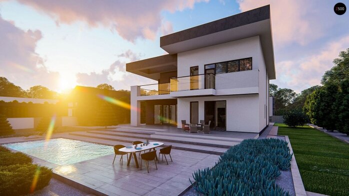 Проєкт будинку Uu22 - Двоповерхові дома в Україні