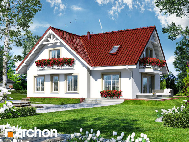 Проект дома Дом в кизиле вер.2 - 2 С мансардным этажом дома в Украине