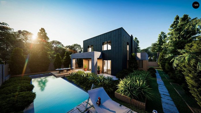 Проект дома Ux171 - 5 Двухэтажные дома в Украине