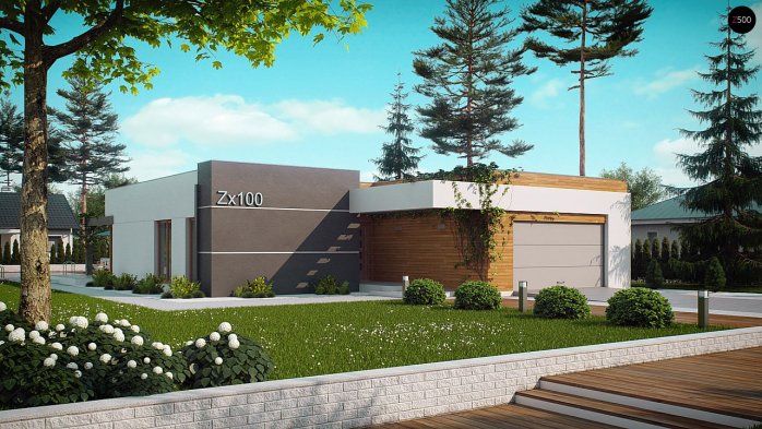 Проект дома Ux100 - 3 Одноэтажные дома в Украине