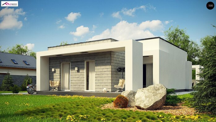 Проєкт будинку Ux69 - Одноповерхові дома в Україні