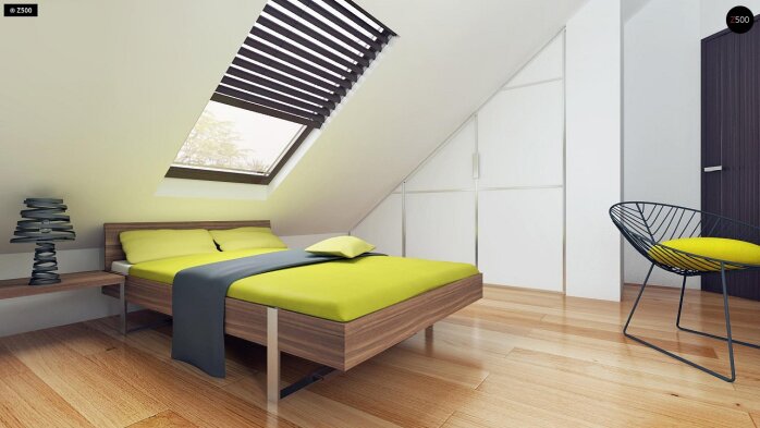 Проект дома U101 L h+ - 18 С мансардным этажом дома в Украине