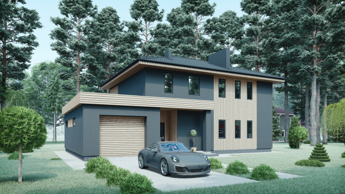 Проект будинку DBT 265 - Двоповерхові дома в Україні