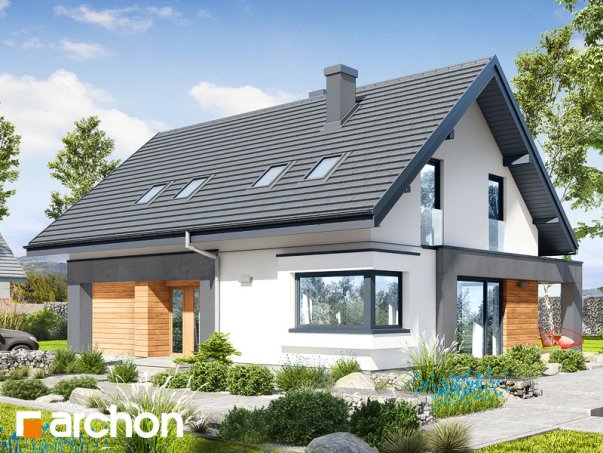 Проєкт будинку Будинок в малинівці 8 (Г) - З мансардним поверхом дома в Україні