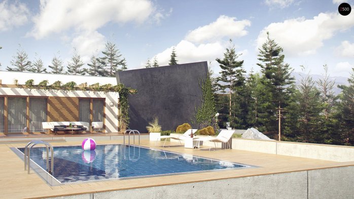 Проєкт будинку Ux106 - Одноповерхові дома в Україні