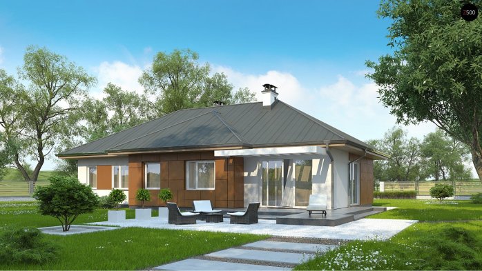Проєкт будинку U307 - Одноповерхові дома в Україні