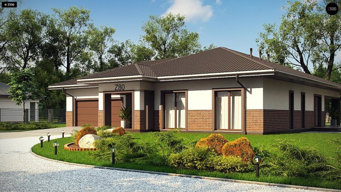 Проєкт будинку U80 A - Одноповерхові дома в Україні