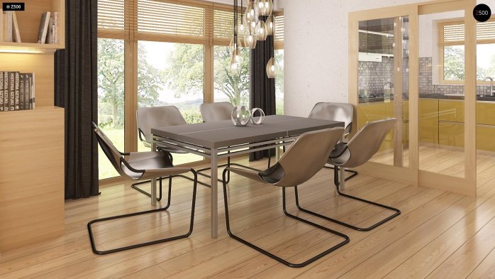 Проект дома U200 k - 6 Одноэтажные дома в Украине