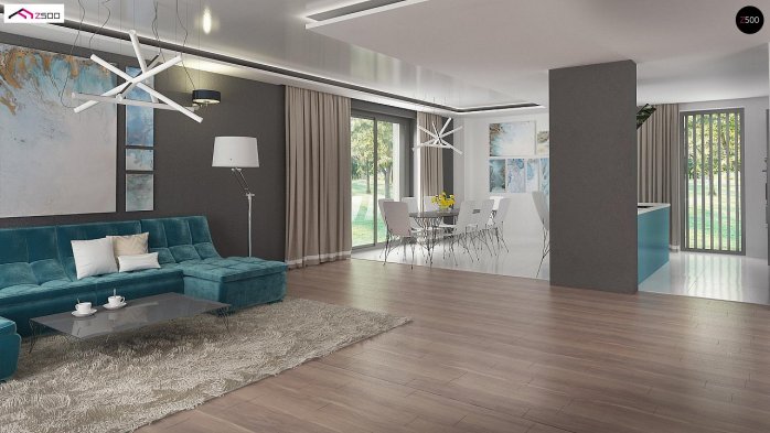 Проєкт будинку Ux107 - Двоповерхові дома в Україні