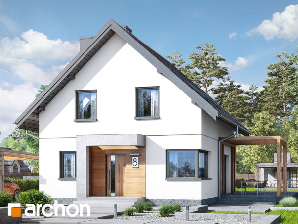 Проєкт будинку Будинок в олеандрах вер.2 - З мансардним поверхом дома в Україні