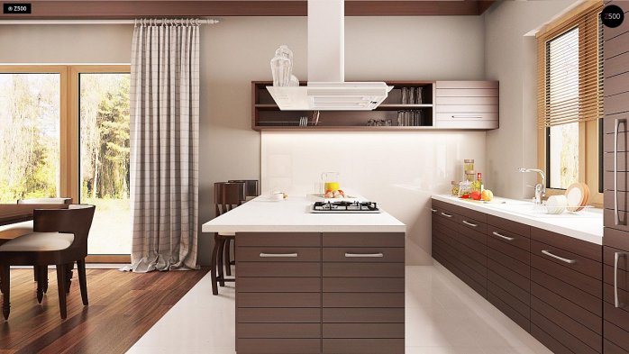 Проект дома U199 v1 - 9 Одноэтажные дома в Украине