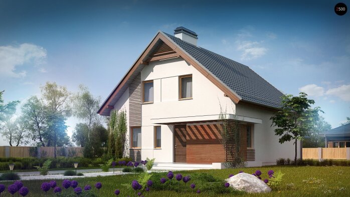 Проект дома U166 - 2 С мансардным этажом дома в Украине