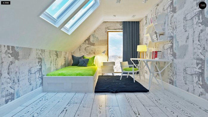 Проект дома U292 - 12 С мансардным этажом дома в Украине