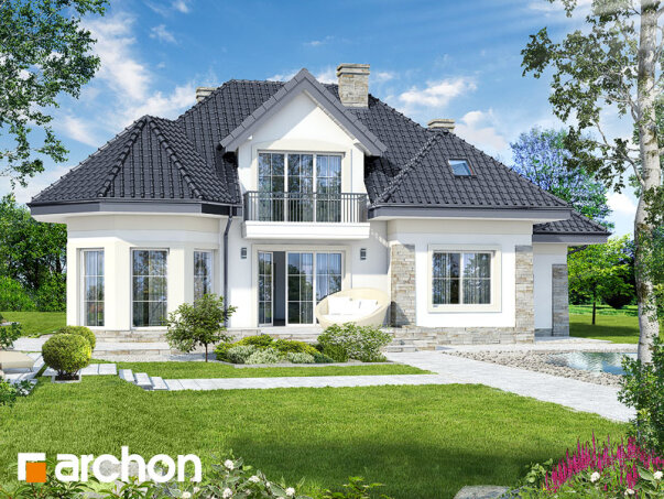 Проект дома Дом в гибискусе вер.2 - 1 С мансардным этажом дома в Украине