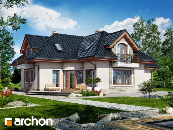 Проєкт будинку Будинок в алое 2 вер.2 - З мансардним поверхом дома в Україні