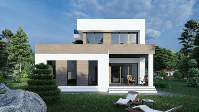 Проект дома DBT 393 - 6 Двухэтажные дома в Украине