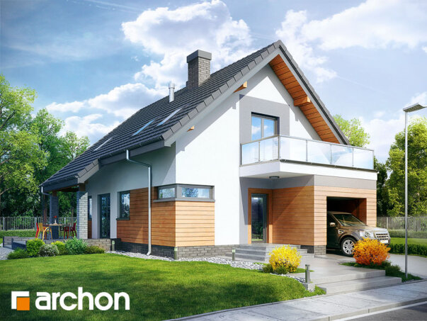 Проект дома Дом в аденофорах вер.2 - 1 С мансардным этажом дома в Украине