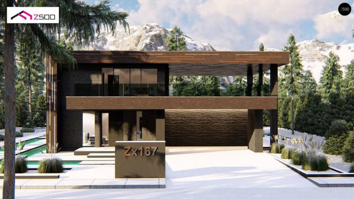 Проєкт будинку Ux167 - Двоповерхові дома в Україні