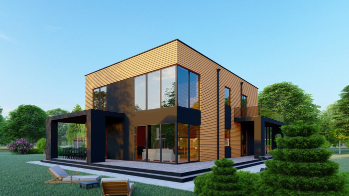 Проект дома DBT 357 - 4 Двухэтажные дома в Украине