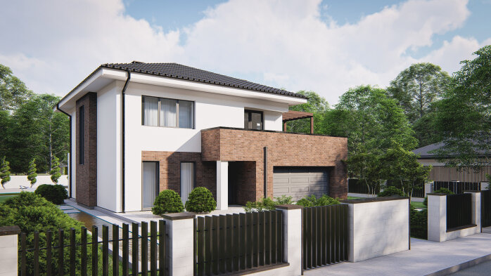 Проект дома Uu255 - 1 Двухэтажные дома в Украине