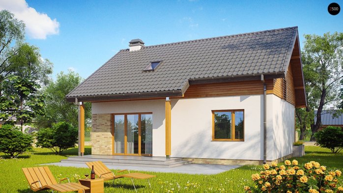 Проєкт будинку U210 - З мансардним поверхом дома в Україні