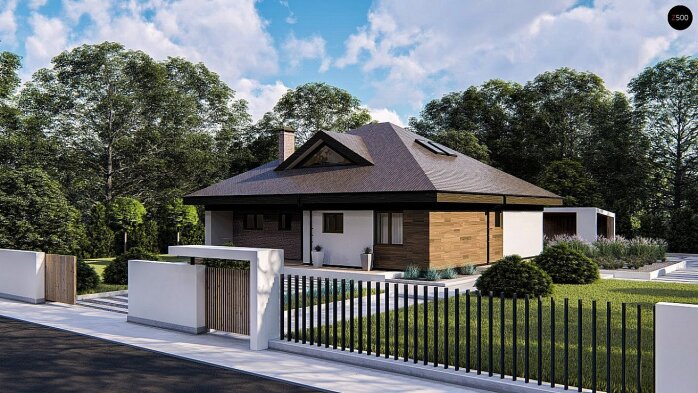 Проєкт будинку Uu230 + - З мансардним поверхом дома в Україні