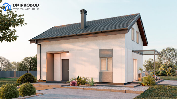 Проєкт будинку DBE 3 - З мансардним поверхом дома в Україні