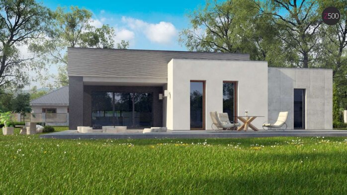 Проєкт будинку Ux56 - Одноповерхові дома в Україні