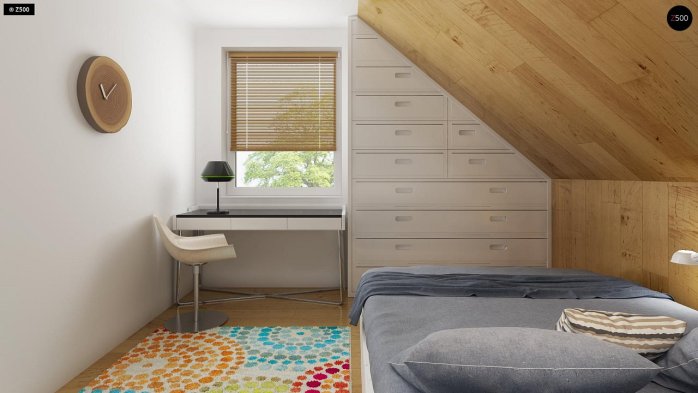 Проект дома U43 - 9 С мансардным этажом дома в Украине