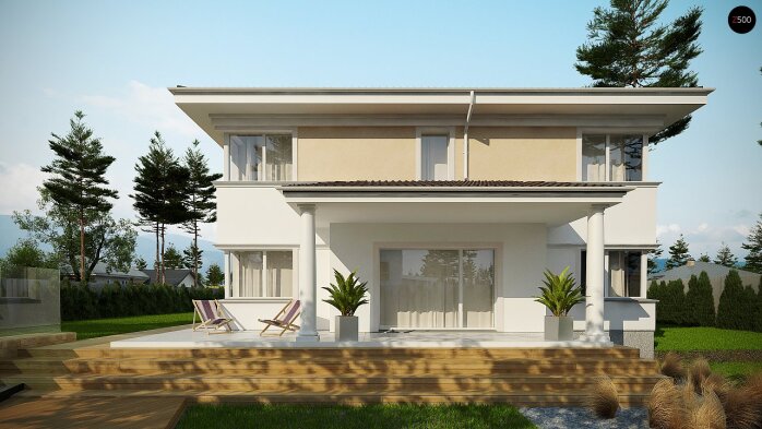 Проект дома Ux66 - 4 Двухэтажные дома в Украине