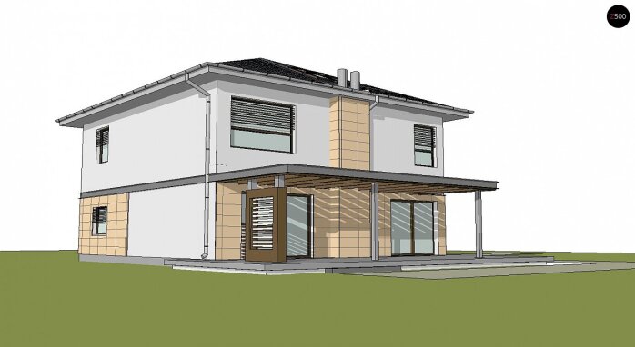 Проект дома Ux2 L v2 - 4 Двухэтажные дома в Украине