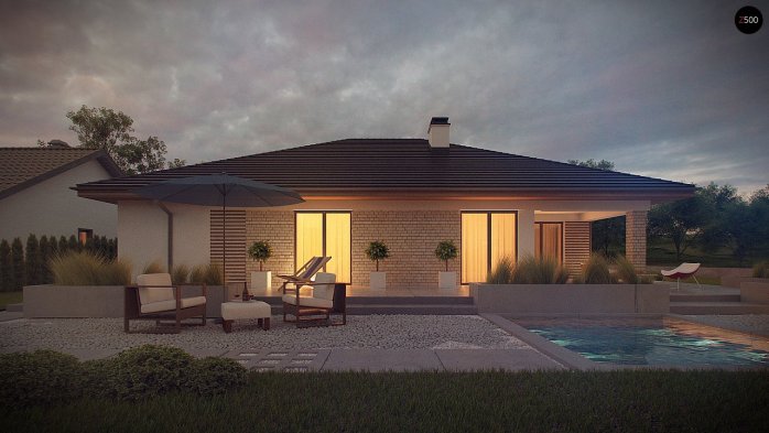 Проєкт будинку U301 - Одноповерхові дома в Україні