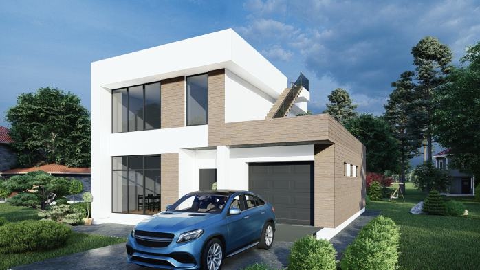 Проект дома DBT 393 - 5 Двухэтажные дома в Украине