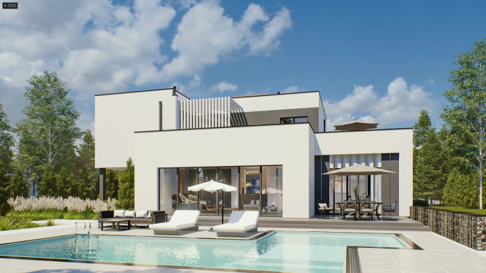 Проєкт будинку Ux204 B30 - Двоповерхові дома в Україні