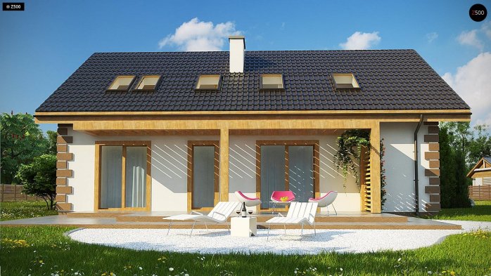 Проект дома U343 - 3 С мансардным этажом дома в Украине