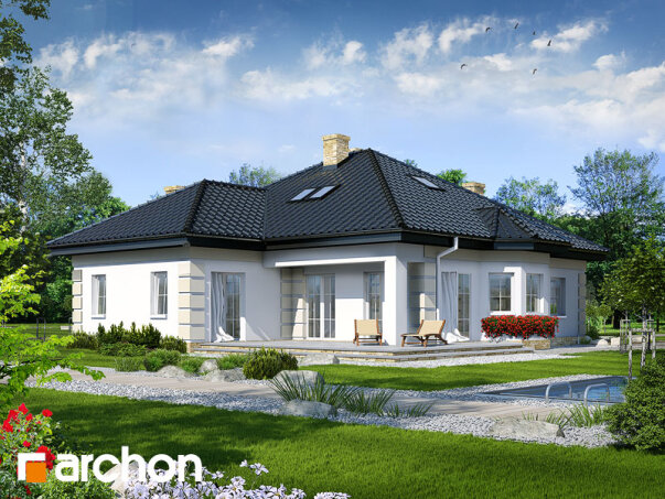 Проект дома Дом в настурциях 3 вер.3 - 2 С мансардным этажом дома в Украине