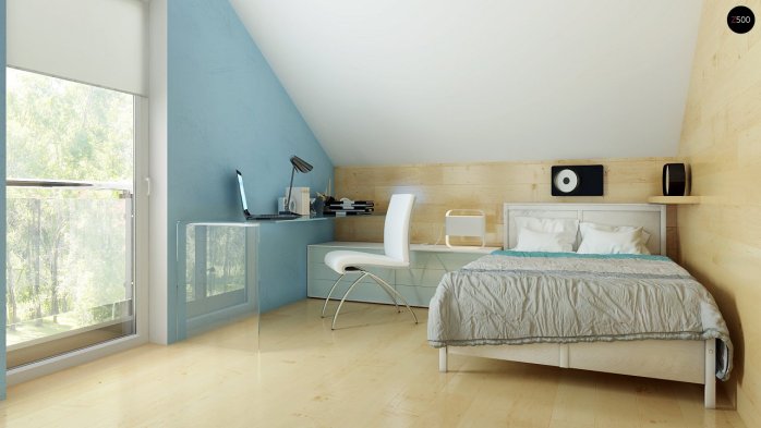 Проєкт будинку U210 - З мансардним поверхом дома в Україні