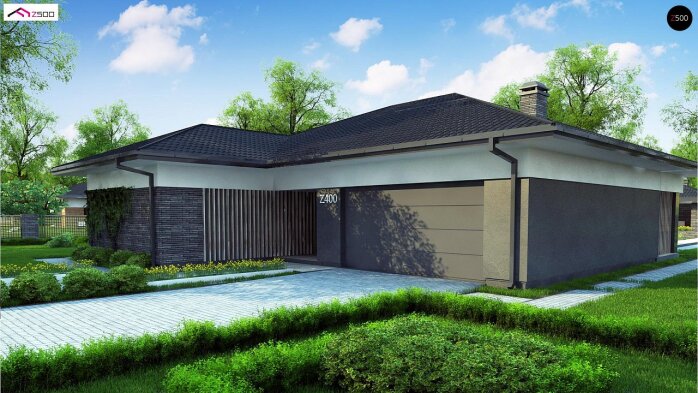 Проект дома U400 - 3 Одноэтажные дома в Украине