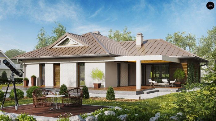 Проєкт будинку U285 - Одноповерхові дома в Україні