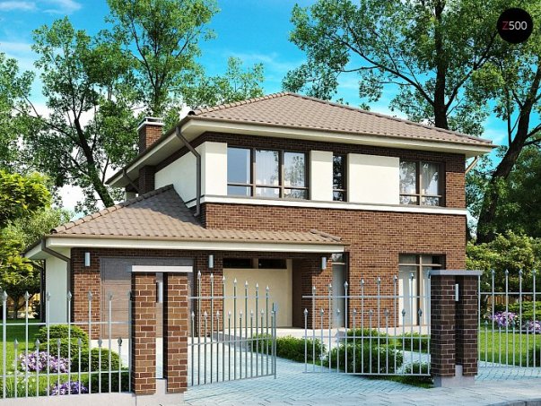 Проект дома Ux24 v1 - 1 Двухэтажные дома в Украине