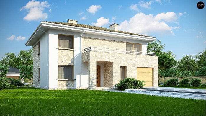Проєкт будинку Ux4 A - Двоповерхові дома в Україні