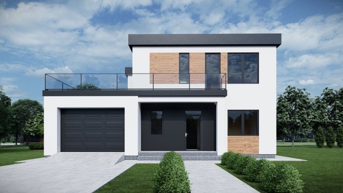 Проєкт будинку DBT 592 - Двоповерхові дома в Україні