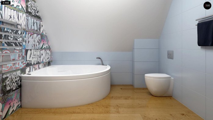 Проект дома U43 - 15 С мансардным этажом дома в Украине