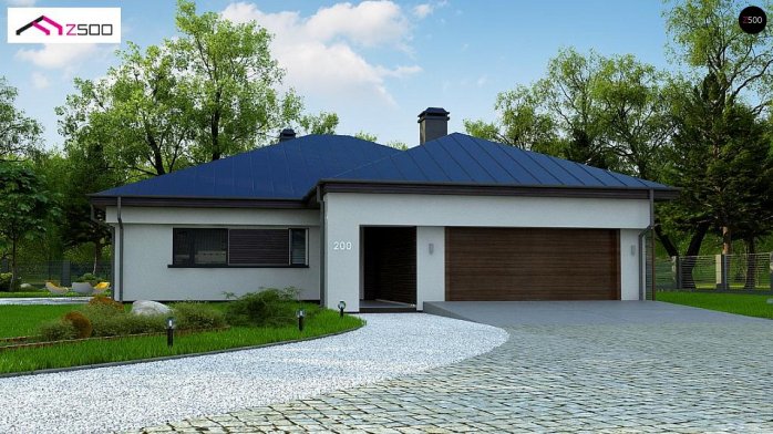 Проєкт будинку U200 L + 100 - Одноповерхові дома в Україні