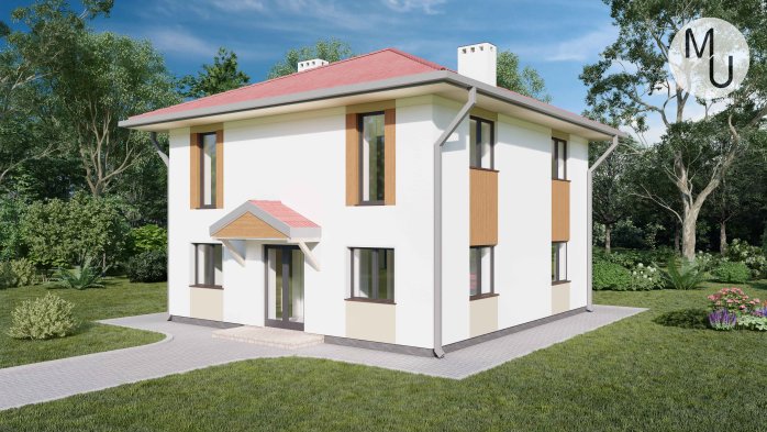 Проєкт будинку DBMU Кларкс - Двоповерхові дома в Україні